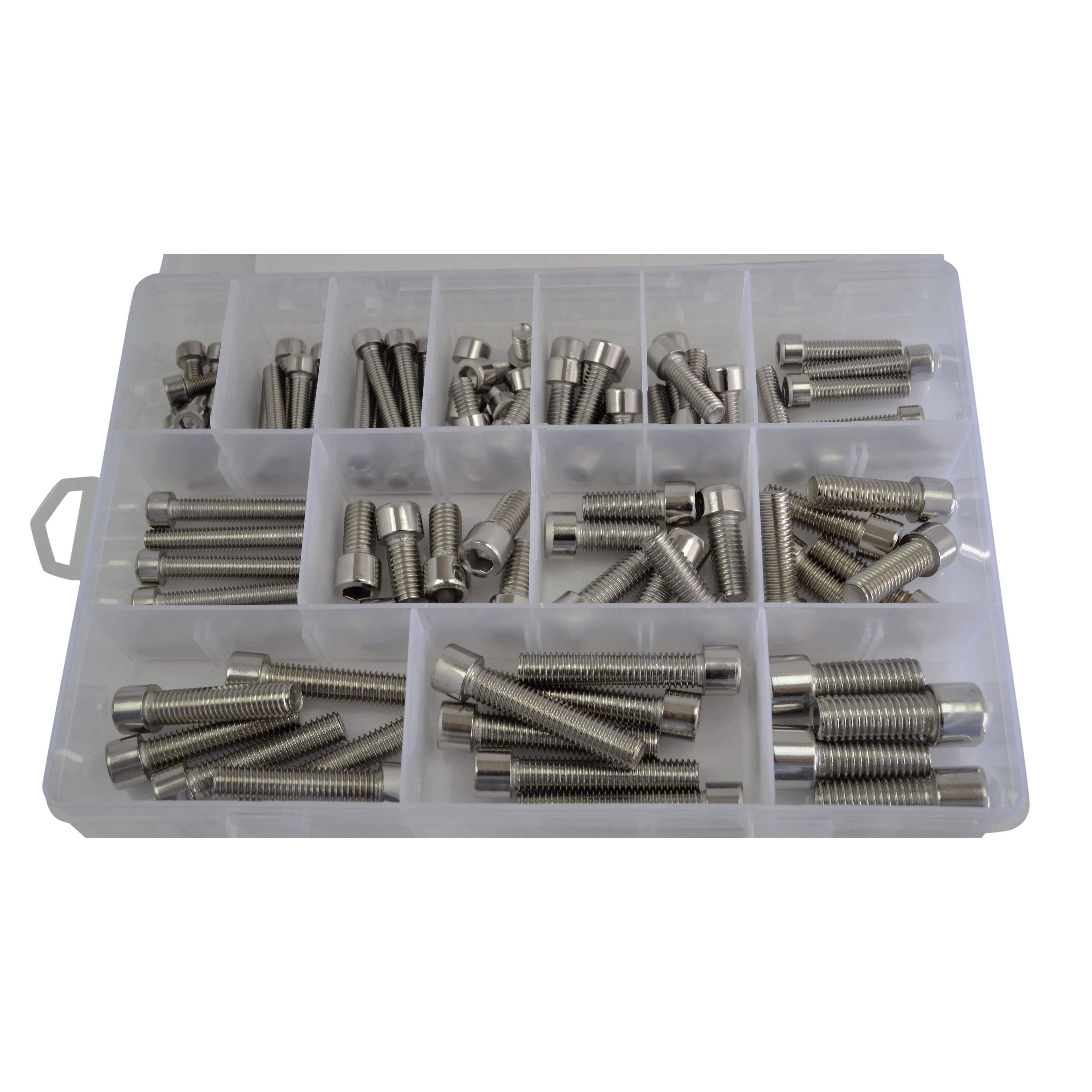 90pc Stainless Steel Cap Screw Bolt Assortment  Grab Kit-2