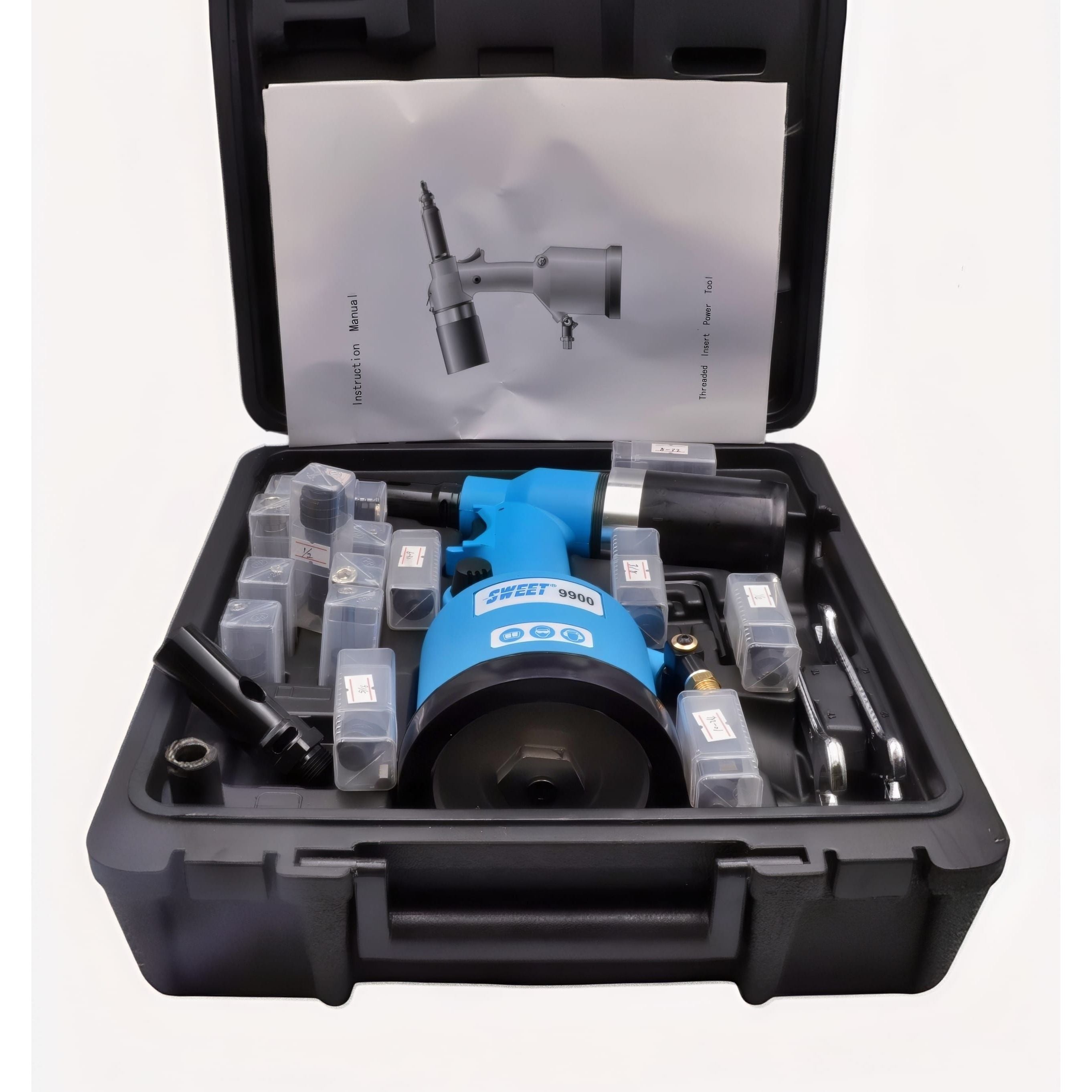 Sweet 9900 Pneumatic Rivet Gun Kit Air Hydraulic Blind Riveter Set-3