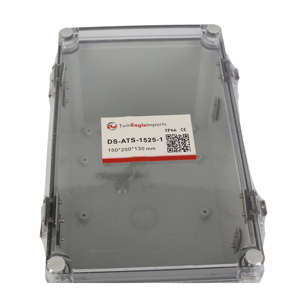 ABS IP66 Clear Lid Hinge Junction Box 150 x 250 x 130mm-1