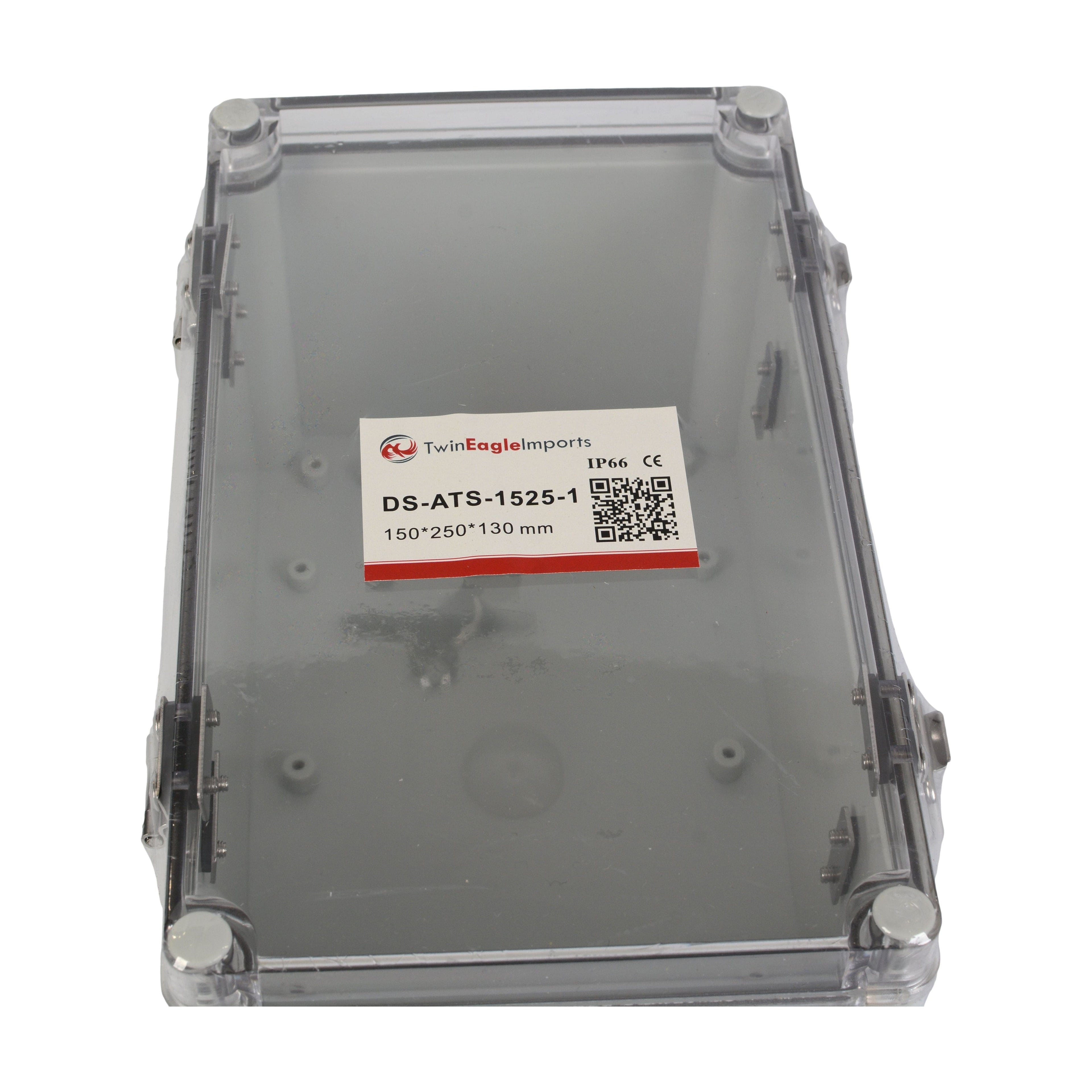 ABS IP66 Clear Lid Hinge Junction Box 150 x 250 x 130mm-1