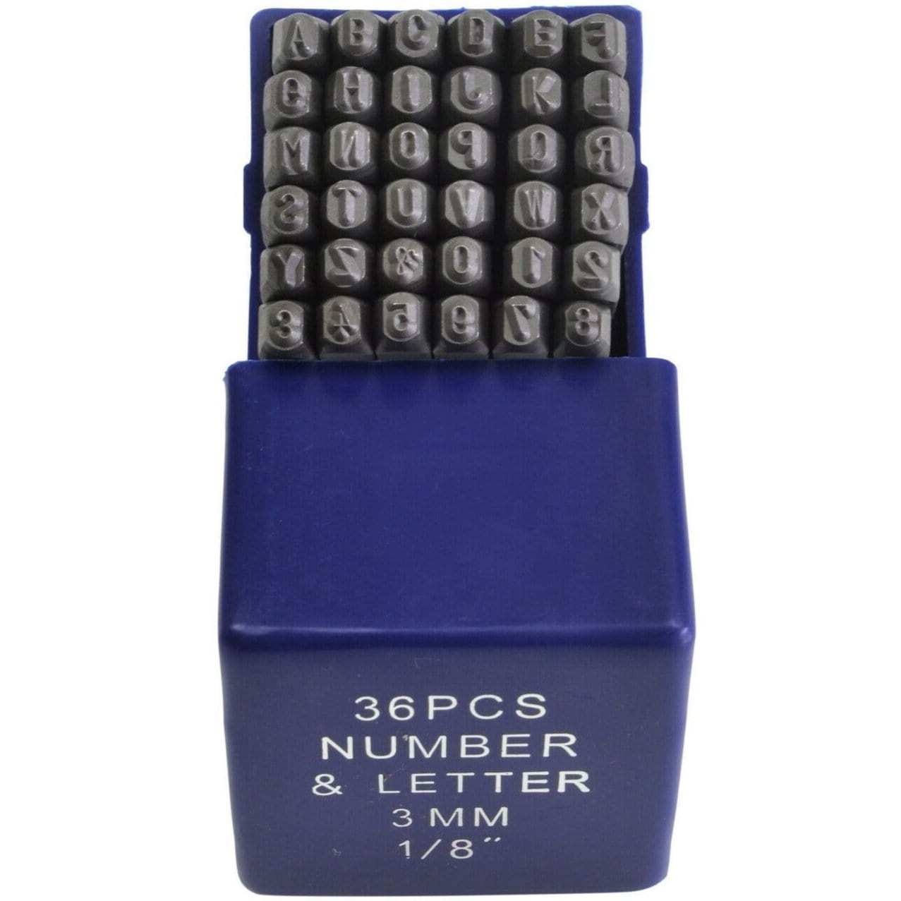 3mm Letter and Number Stamp Punch 36 Piece-0