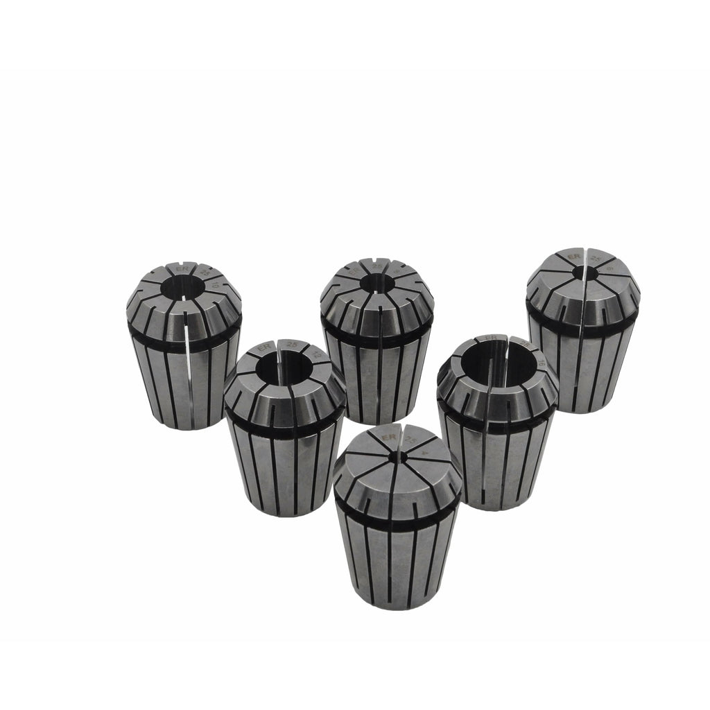 6 pc ER25 MT2 M10 Drawbar Precision  Spring Collet Set-2