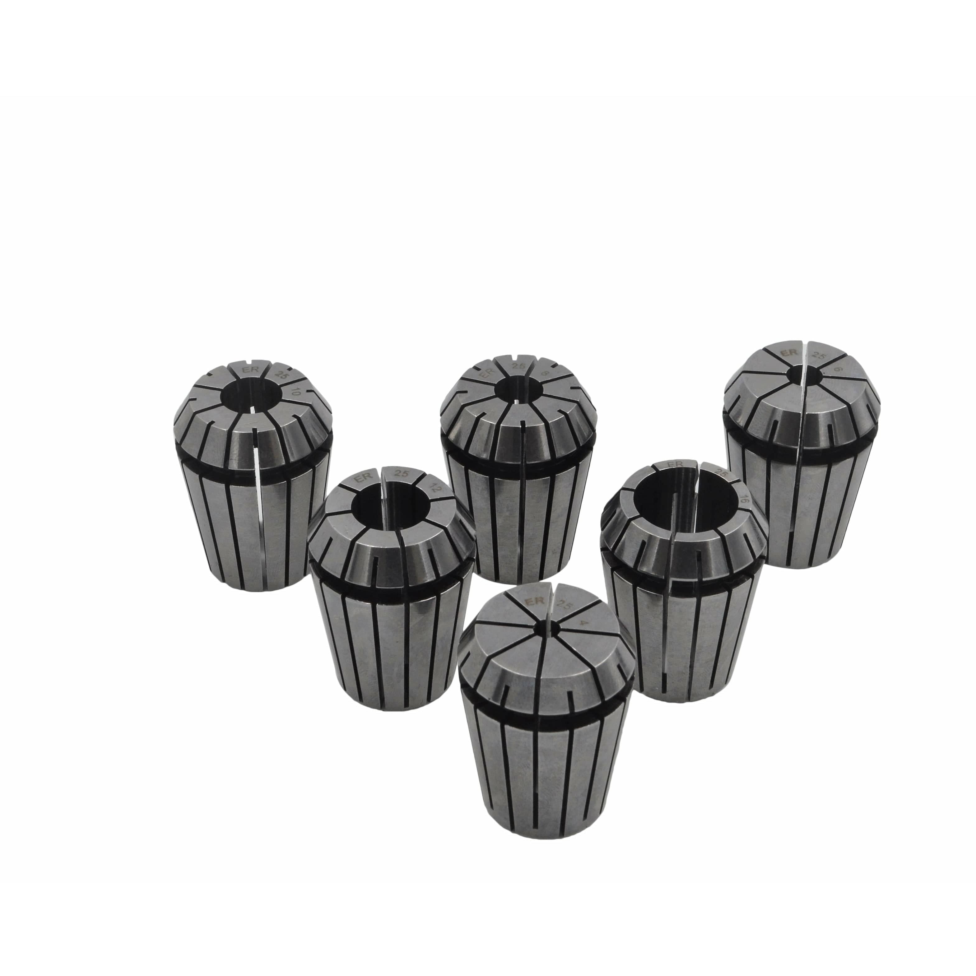 6 pc ER25 MT2 M10 Drawbar Precision  Spring Collet Set-2