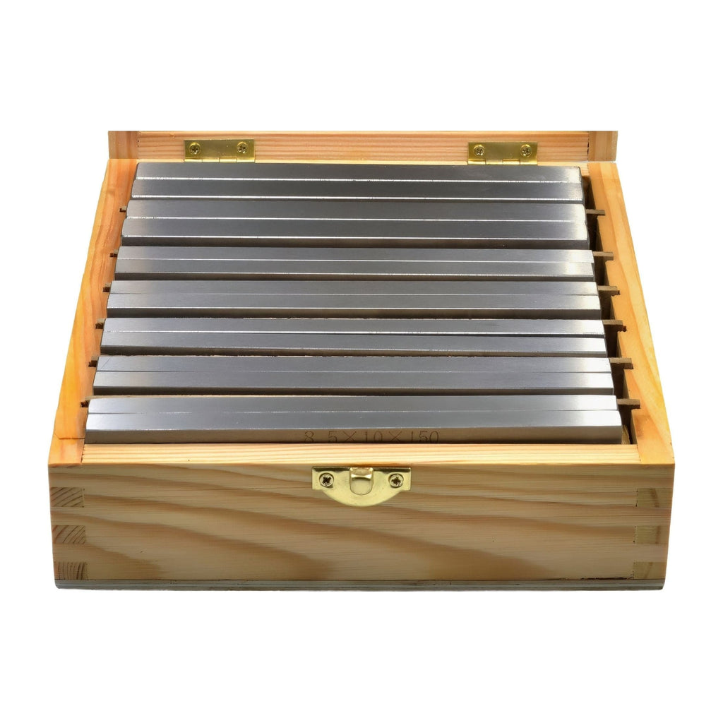 7 pairs Parallel Steel Gauge Block Set Ground Steel 14 plates 150 mm Long-3