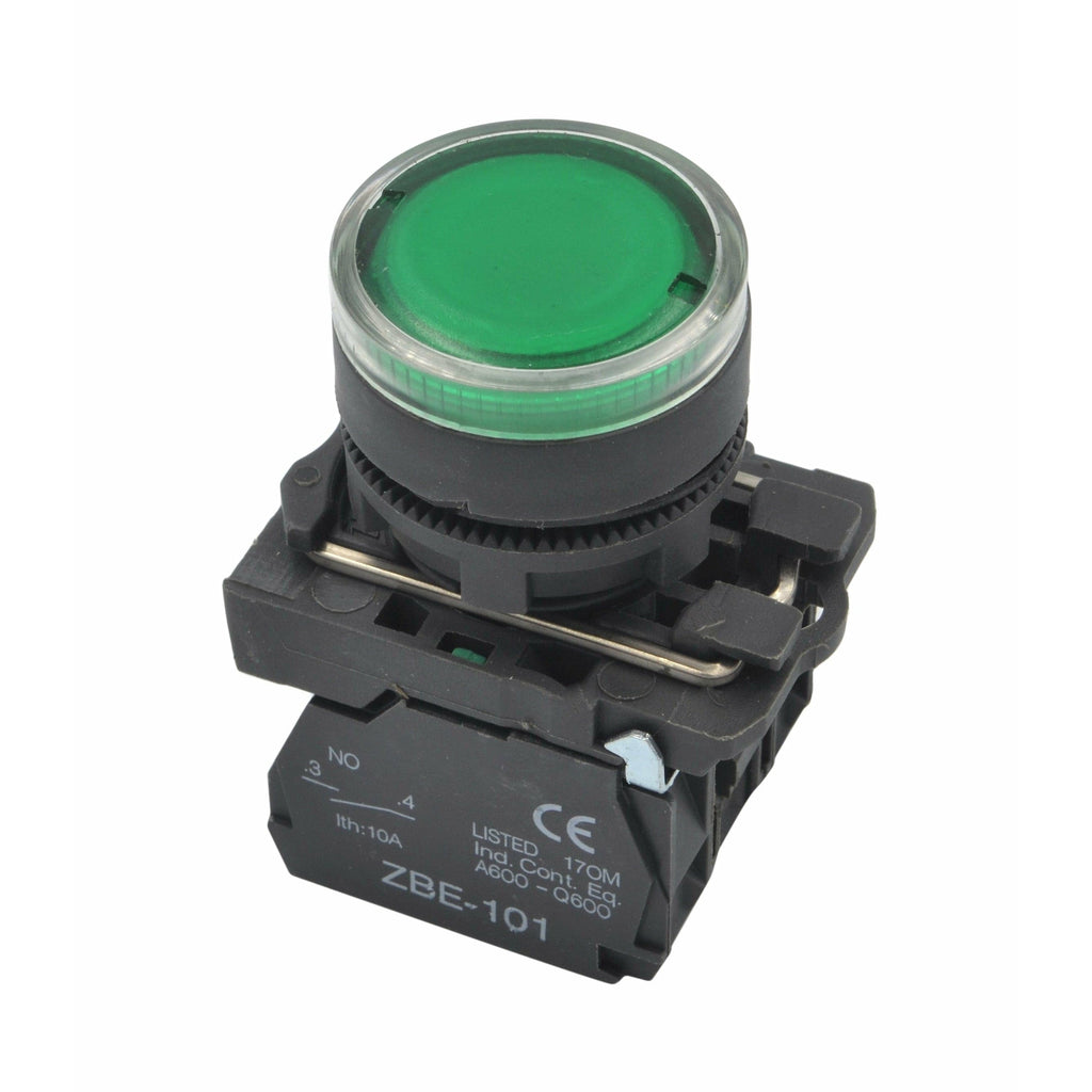 XB5AW33B5 Generic Green LED Panel Mount Indicator Switch-0