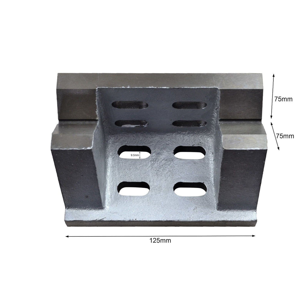 V Angle Plate 3x3x5" - Slotted and Webbed-1