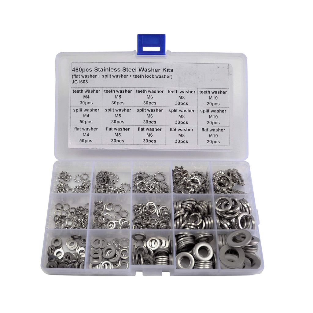 460pc Metric Stainless Steel Washers Grab Kit Assortment-1