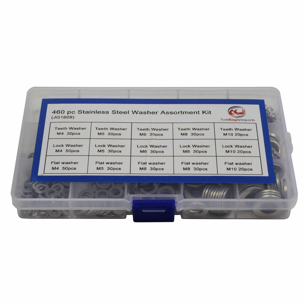 460pc Metric Stainless Steel Washers Grab Kit Assortment-0