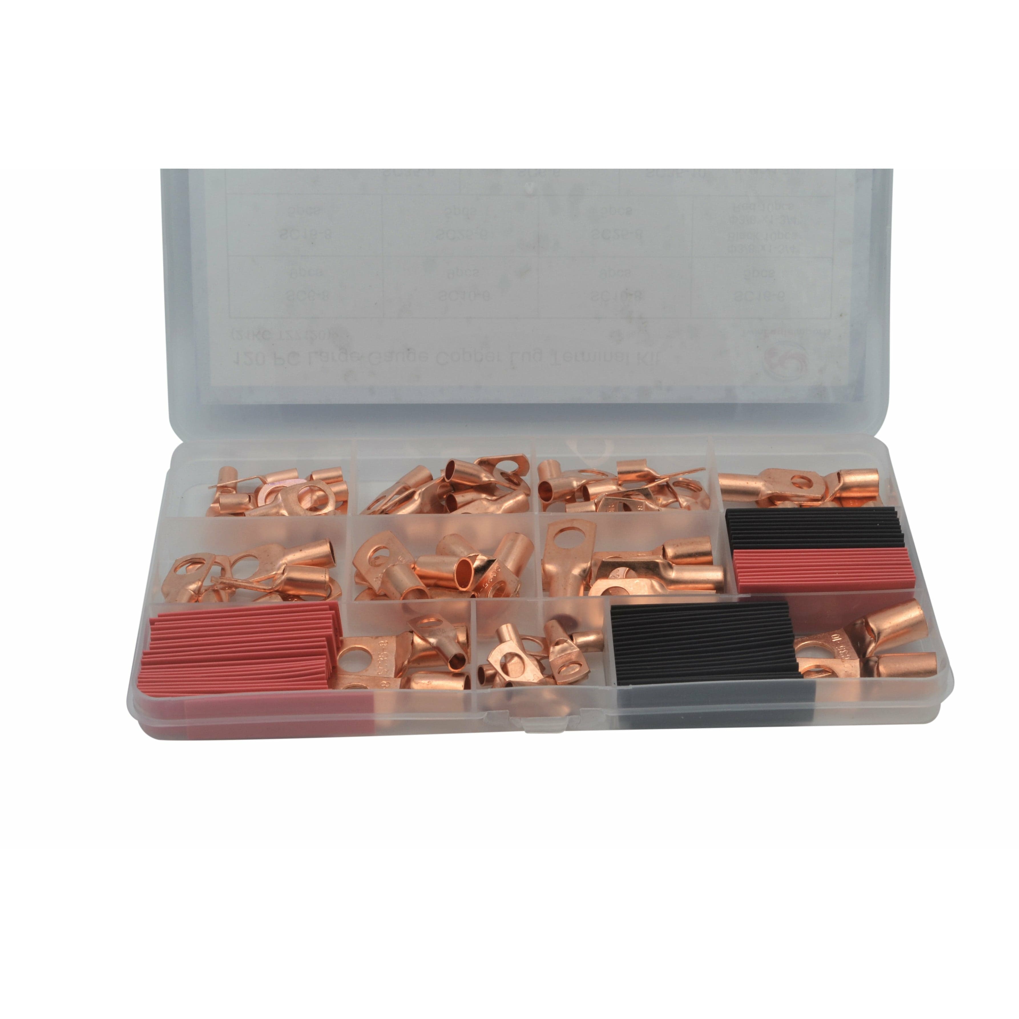 120pc Large Gauge Copper Lug Terminal Kit-0