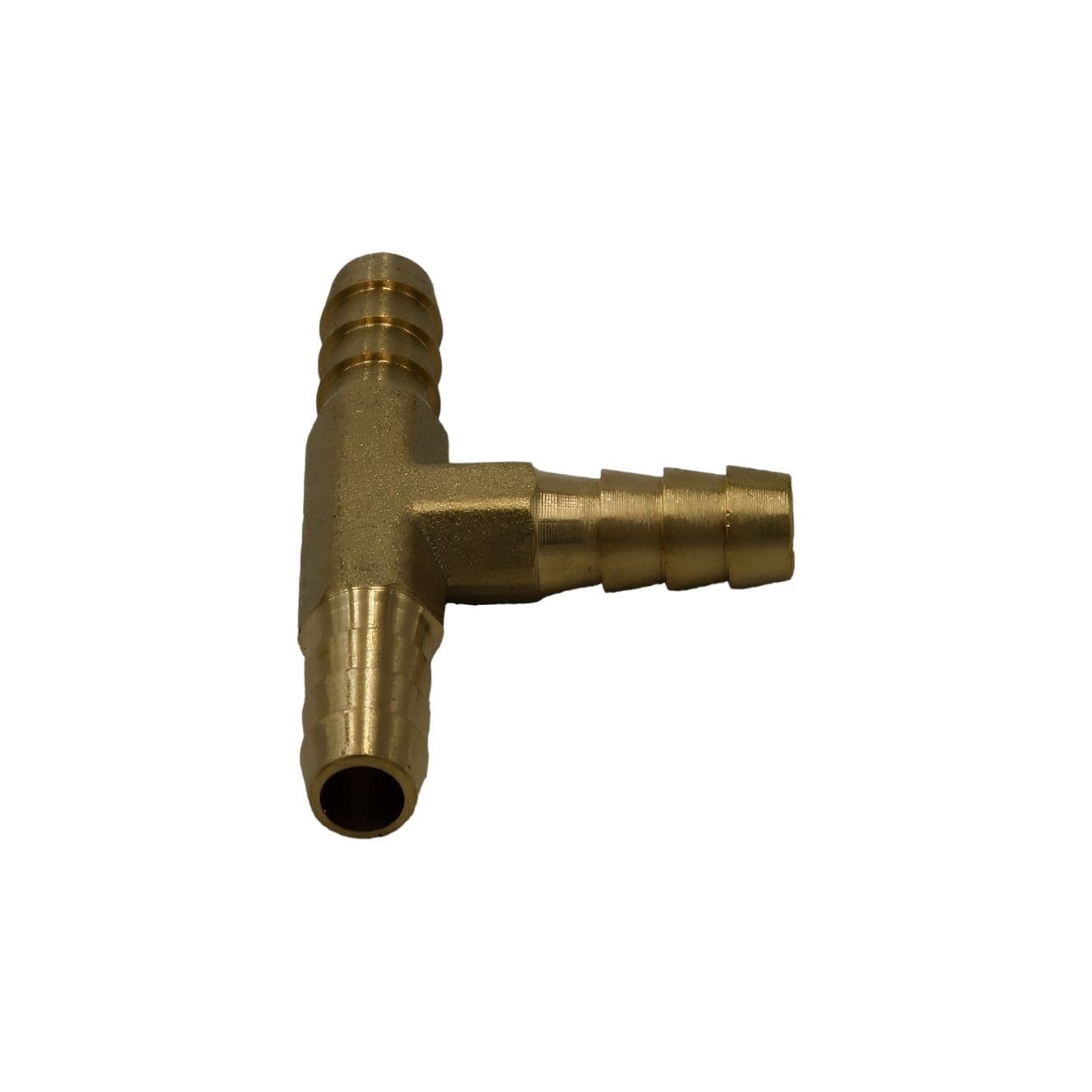 1/4" Three Way Brass Hose Barb Tee H8-2