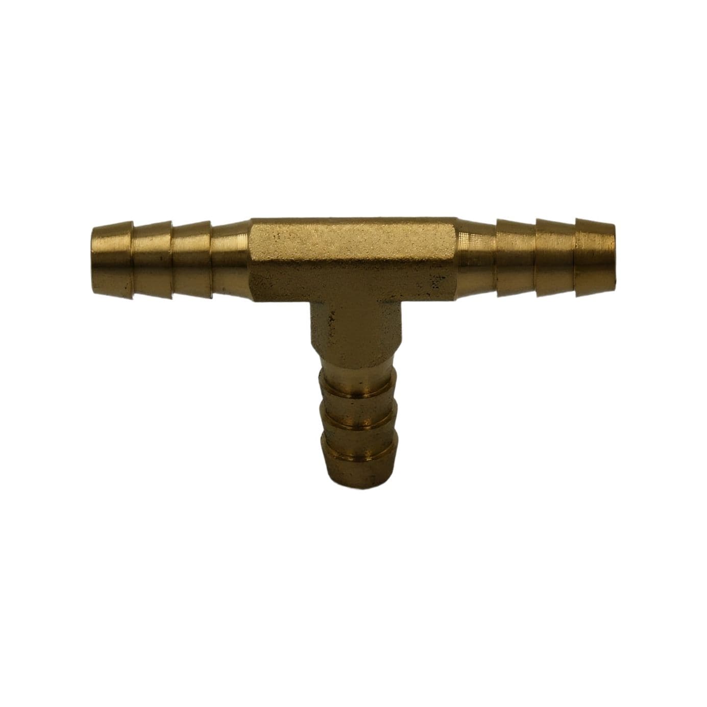 1/4" Three Way Brass Hose Barb Tee H8-1