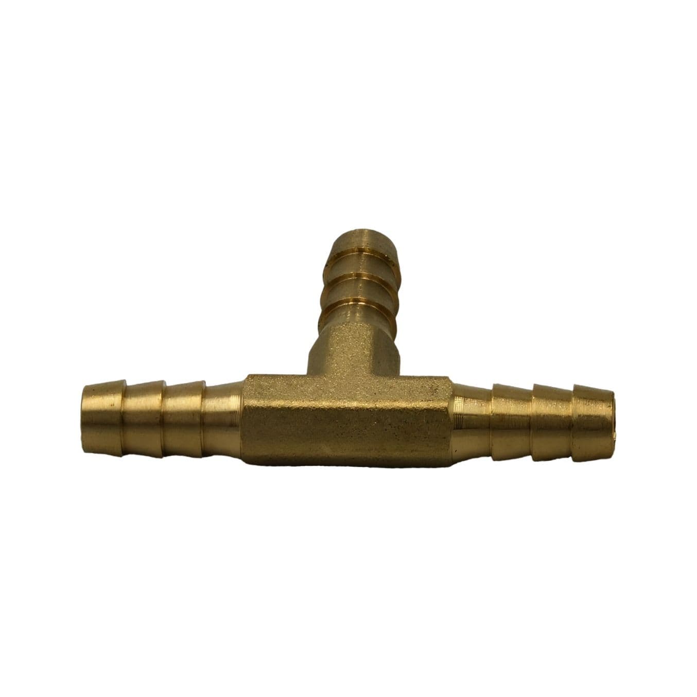 1/4" Three Way Brass Hose Barb Tee H8-3