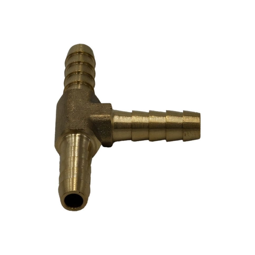 3/16" Three Way Brass Hose Barb Tee H6-2