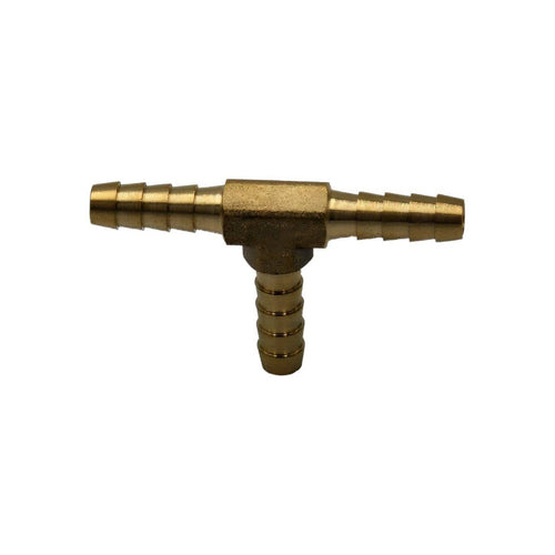 3/16" Three Way Brass Hose Barb Tee H6-1