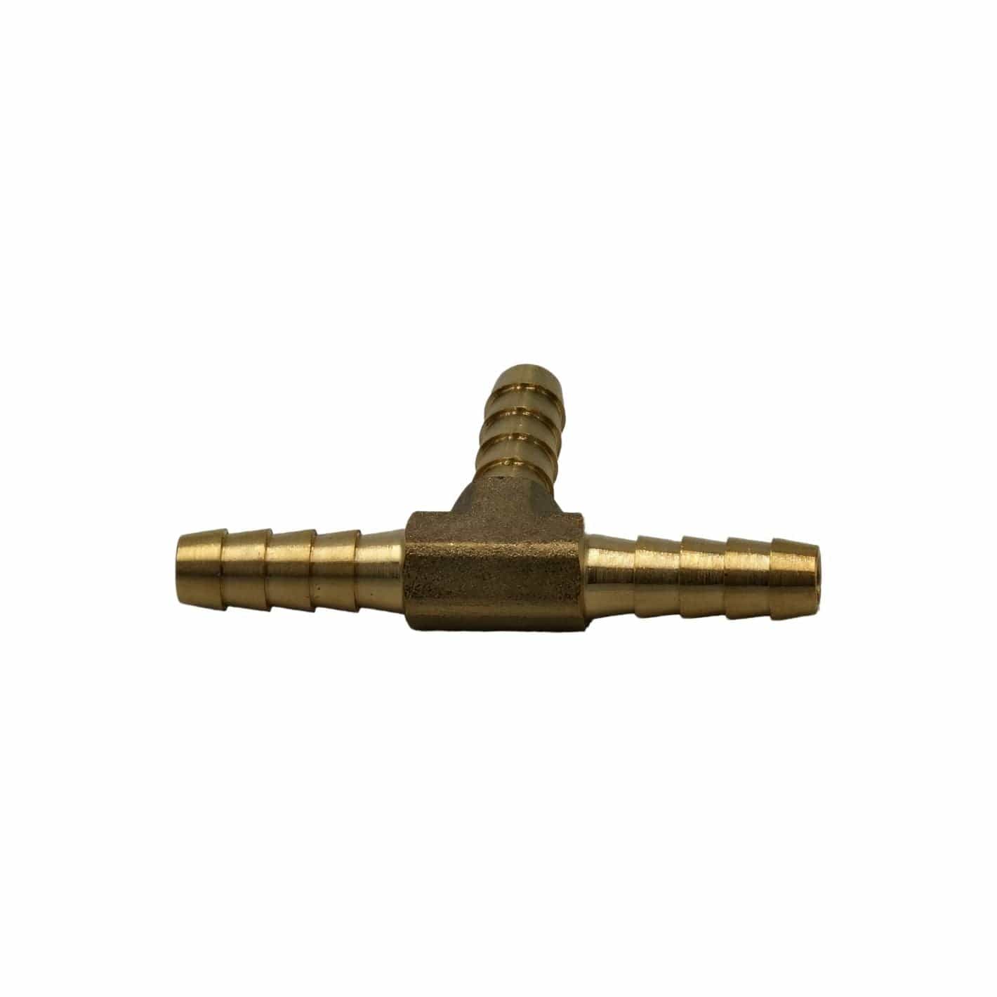 3/16" Three Way Brass Hose Barb Tee H6-3